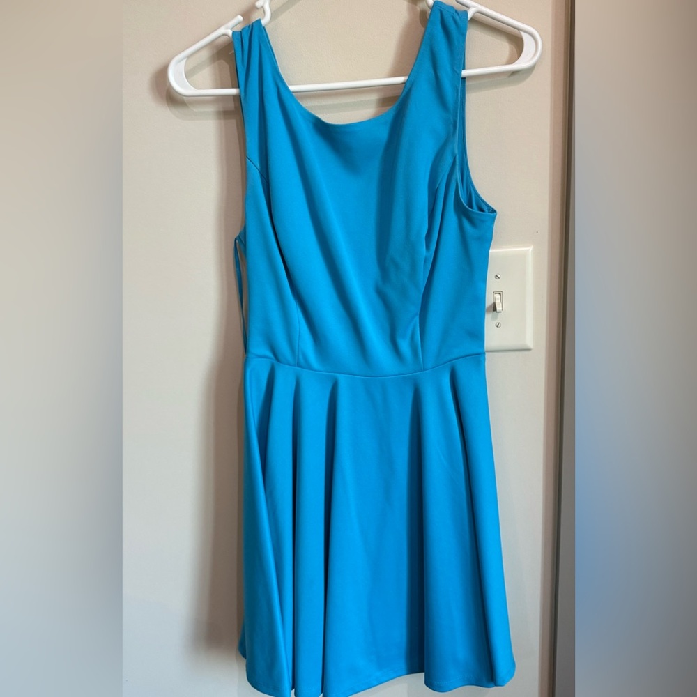Guess Blue A-Line Mini Sundress